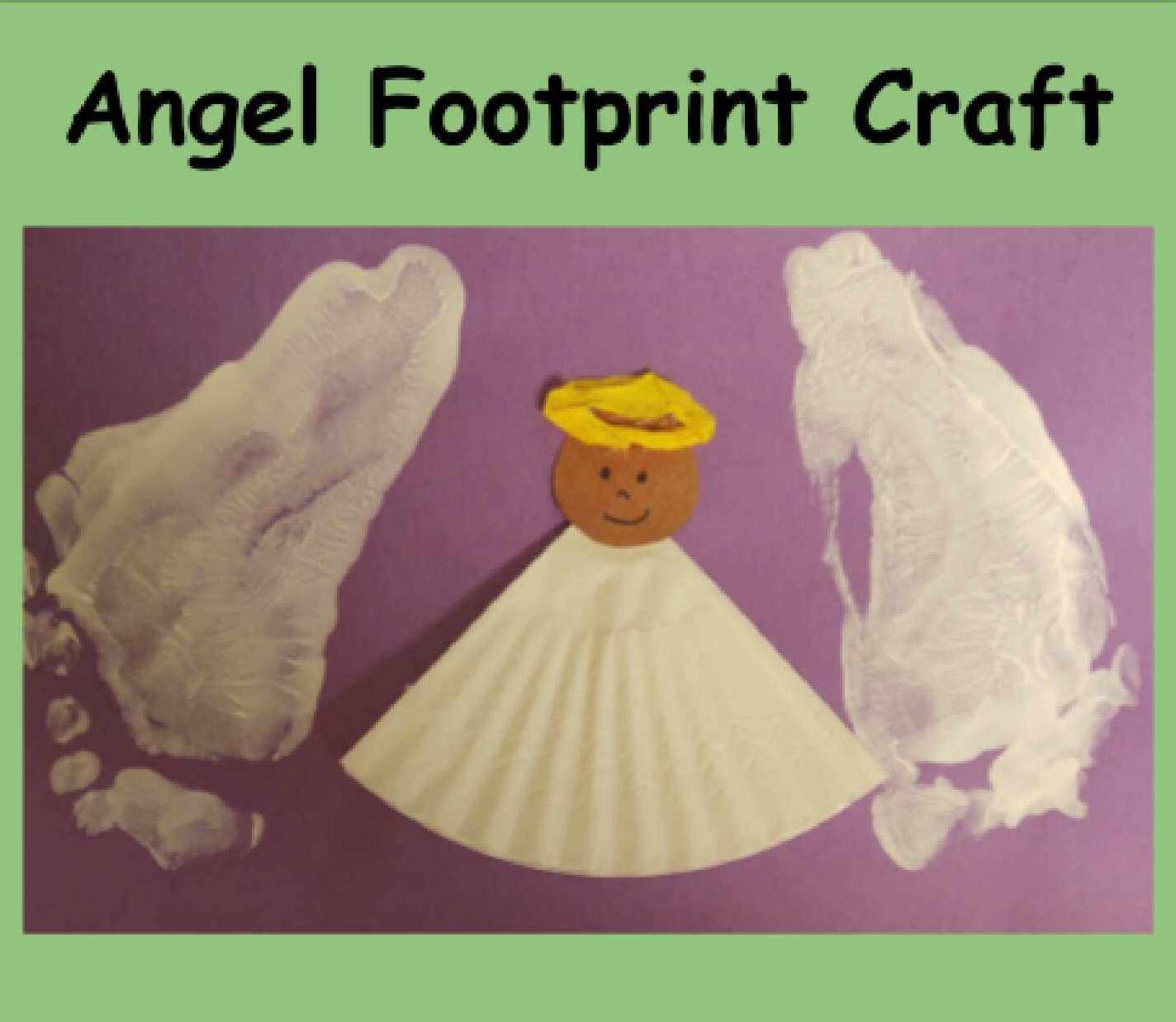 angel footprint craft with Psalm 91:11 verse